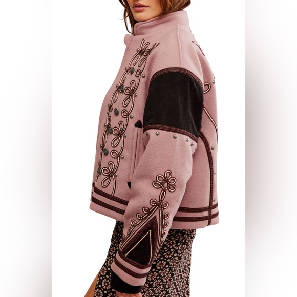 Free People Boy Band Bomber Wool Blend Jacket - Picture 3 of 6